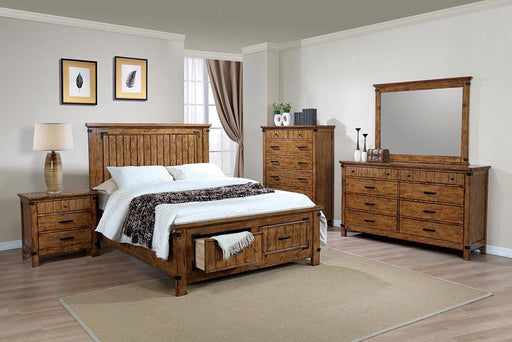 Brenner 4-Piece Storage Bedroom Set Rustic Honey Queen image