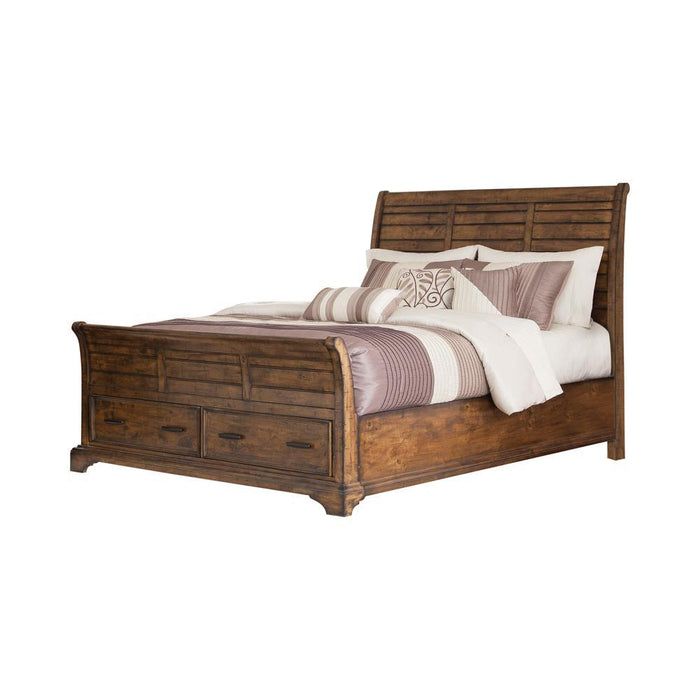 Elk Grove Queen Storage Bed Vintage Bourbon