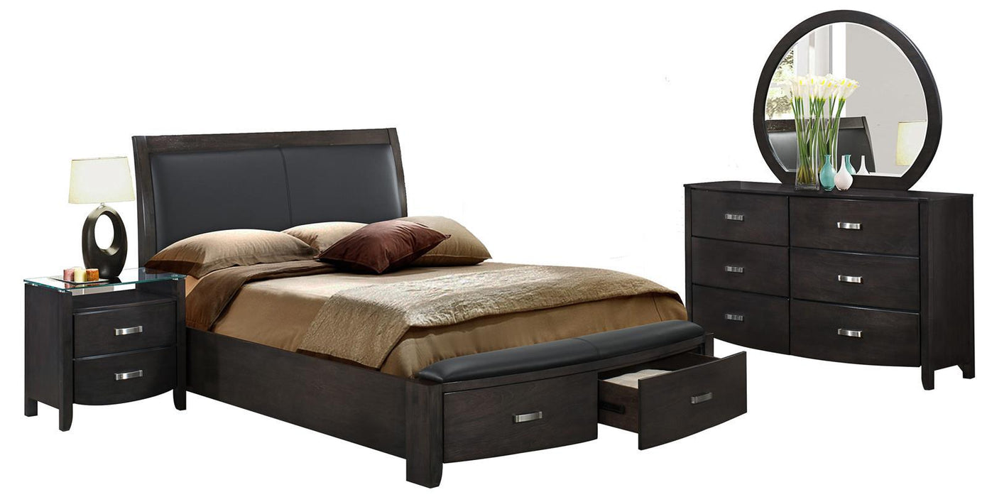 Lyric King Sleigh Storage Bed in Brownish Gray 1737KNGY-1EK