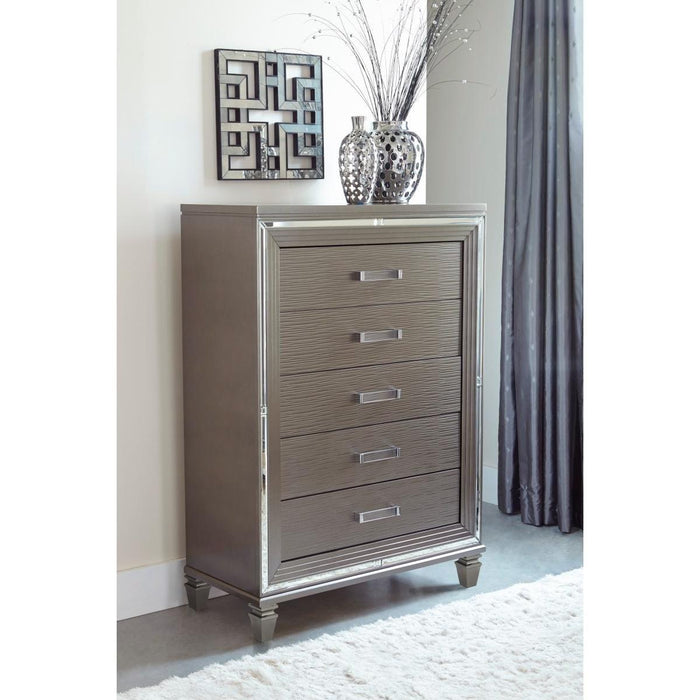 Tamsin Chest in Silver Grey Metallic 1616-9