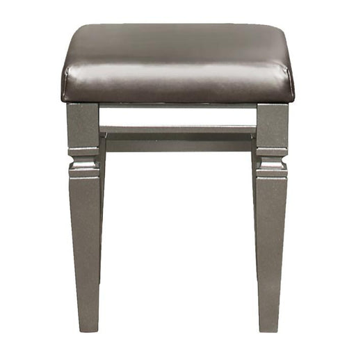 Tamsin Vanity Stool in Silver Grey Metallic 1616-14 image