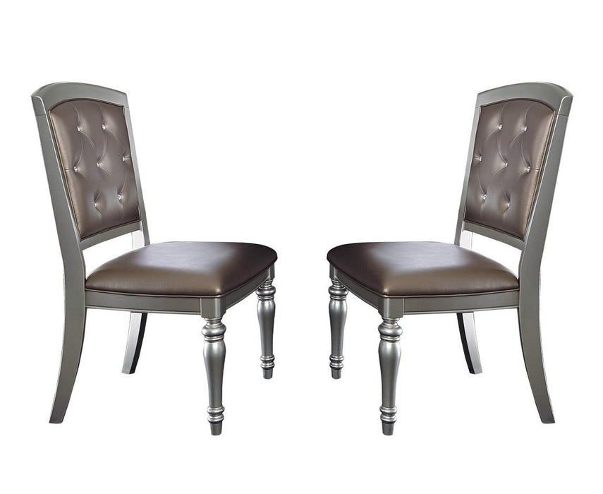 Orsina Side Chair in Silver (Set of 2)