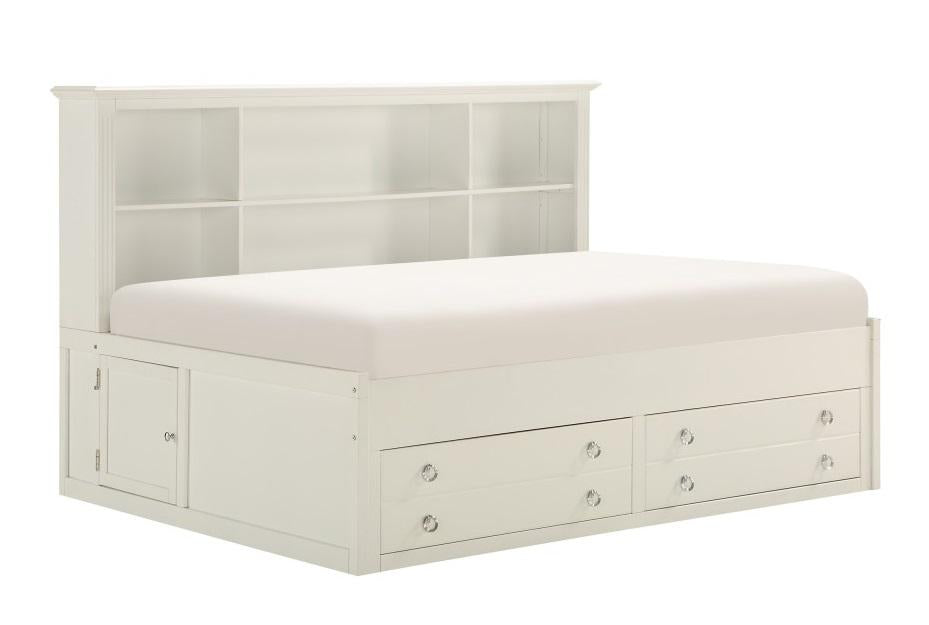 Meghan Twin Lounge Storage Bed in White 2058WHPRT-1*