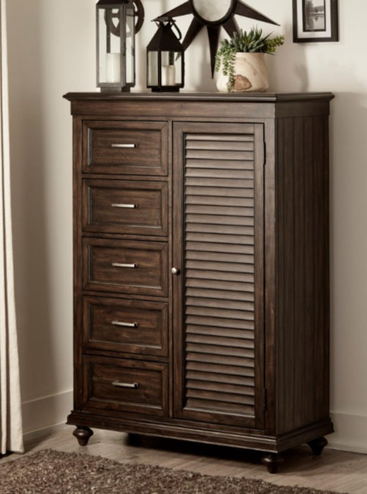 Cardona Wardrobe Chest in Driftwood Charcoal 1689-10