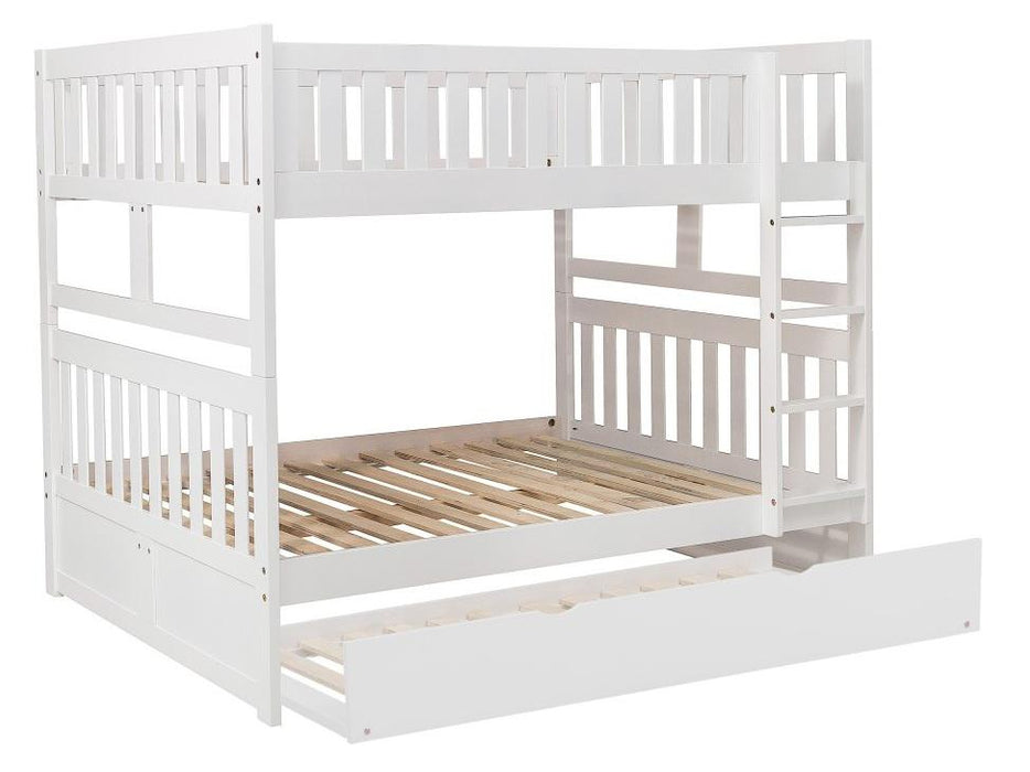 Galen Full/Full Bunk Bed w/ Storage Boxes in White B2053FFW-1*T