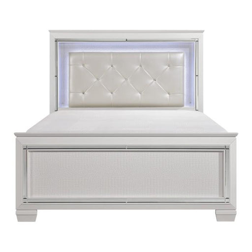 Allura King Panel Bed in White image