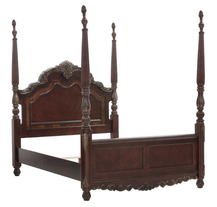 Deryn Park King Poster Bed in Cherry 2243K-1EK*