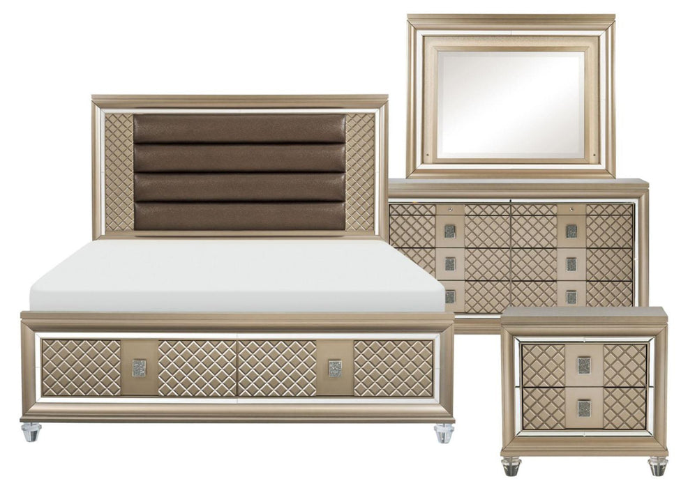 Loudon 8 Drawer Dresser in Champagne Metallic 1515-5