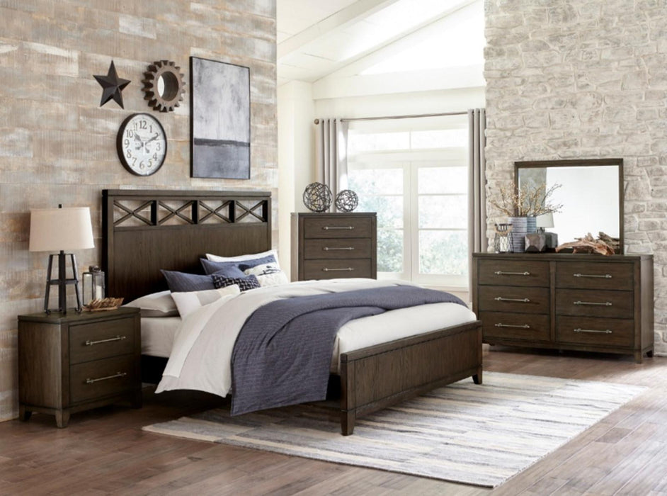 Griggs Queen Panel Bed in Dark Brown 1669-1*