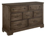 Vaughan-Bassett Cool Rustic 7 Drawer Dresser in Mink image