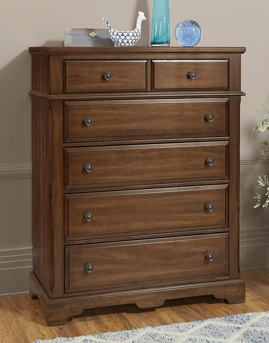 Vaughan-Bassett Heritage 5 Drawer Chest in Amish Cherry