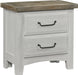 Vaughn-Bassett Sawmill 2 Drawer Nightstand in Alabaster Two Tone image