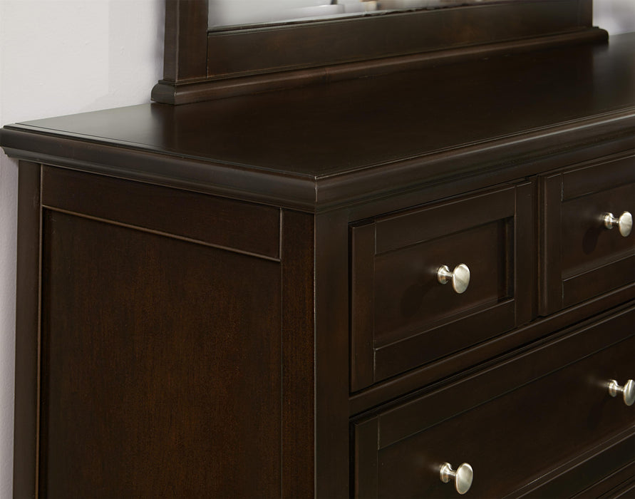 Vaughan-Basset Bonanza 8-Drawer Triple Dresser in Merlot