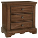 Vaughan-Bassett Heritage 3 Drawer Nightstand in Amish Cherry image