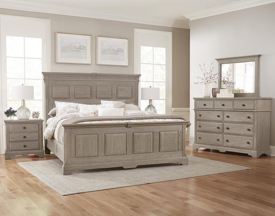 Vaughan-Bassett Heritage 3 Drawer Nightstand in Greystone