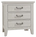 Vaughan-Bassett Passageways Oyster Grey 3 Drawer Nightstand in Grey image