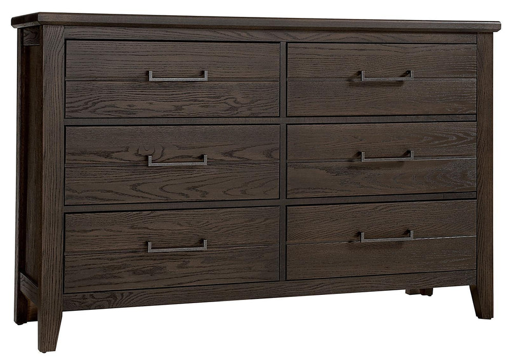 Vaughan-Bassett Passageways Charleston Brown 6 Drawer Dresser in Dark Brown image